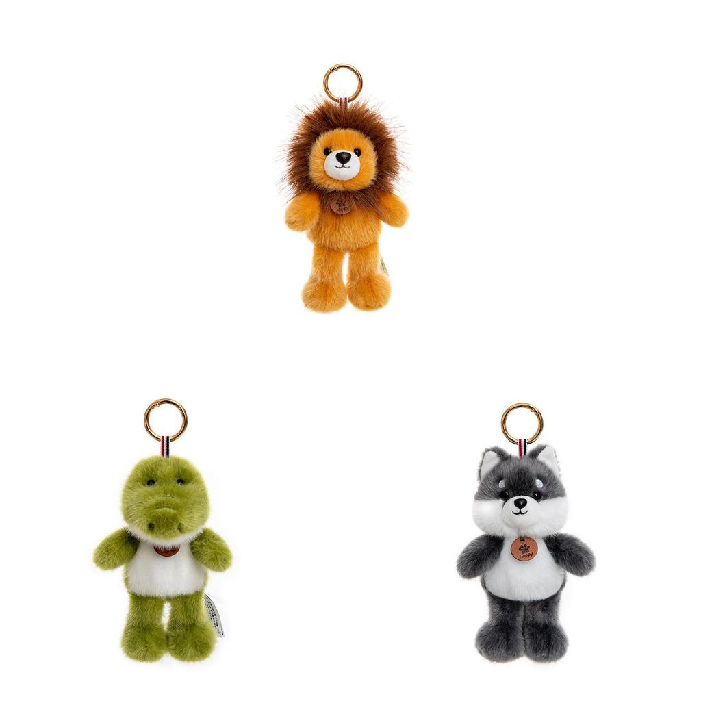 Cartoon Animal Plush Keychain Panda Soft Toy Car Pendant For Backpack Decor