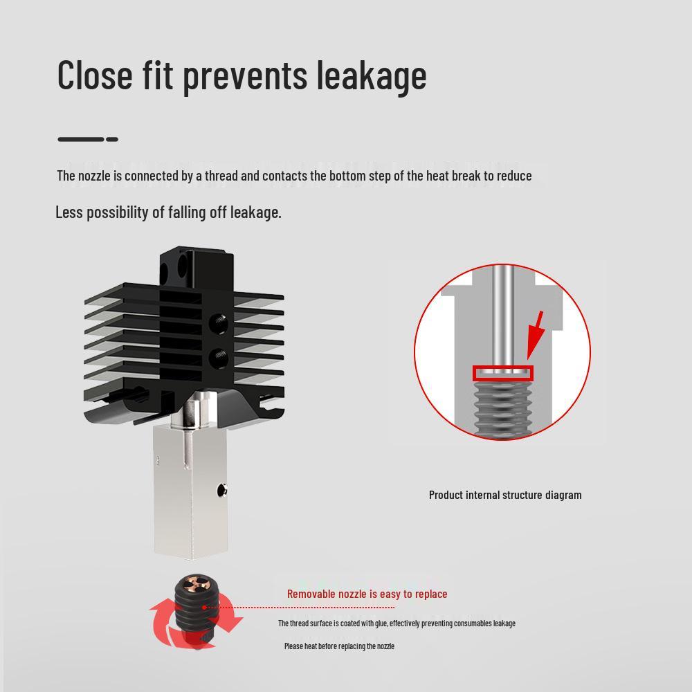 Bambu X1/P1P 3D Printer Brass CHT Clone Three-Hole High-Flow Hardened Steel Nozzle