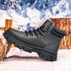 All-match Stylish Mens Ankle Boots Fashion Genuine Leather Walking Shoes Vintage Winter Platform Snow Shoes Hot Sale Basic Boots