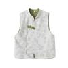 2025 new jacquard buckle vest women's high-end wind embroidery early spring vest women