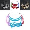 Geometric Metal Collar Necklace With Multilayer Chain For Trendy Women