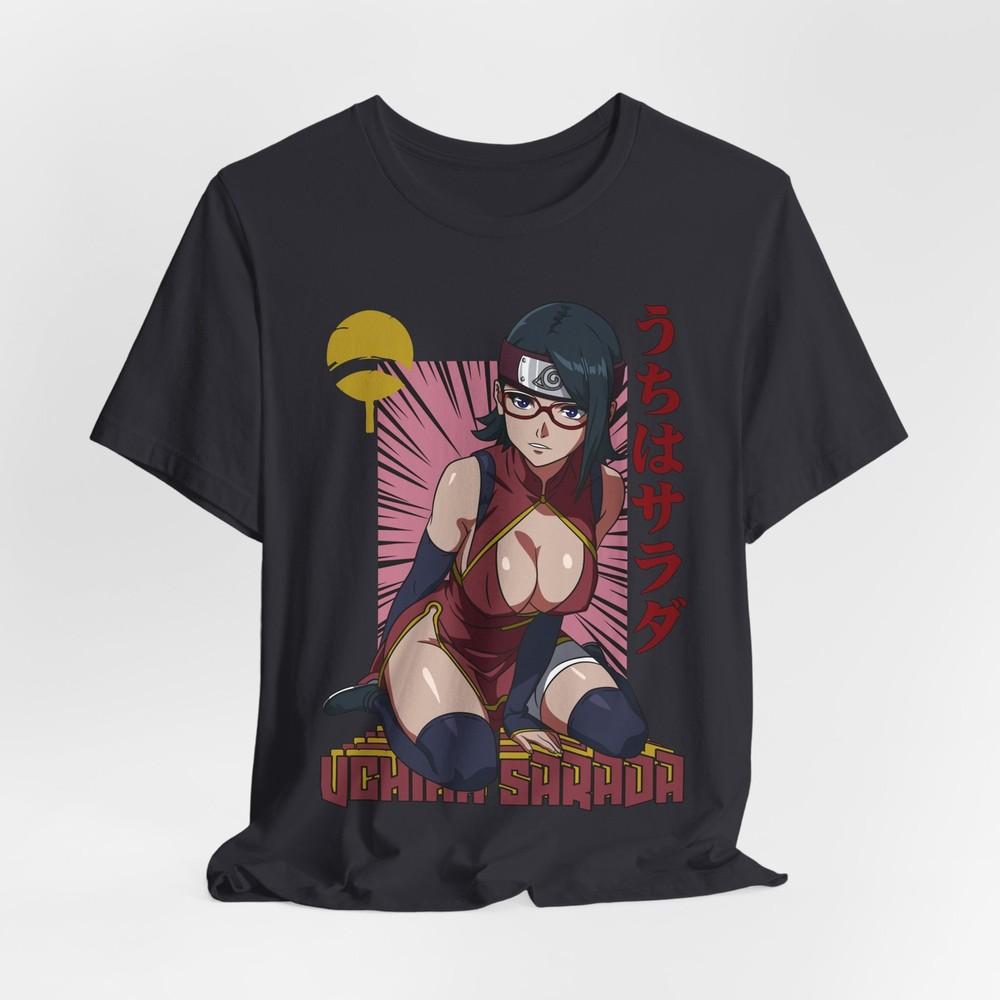 Sarada Sexy Waifu Tee Anime Graphic TShirt Unisex Jersey Short Sleeve Shirt S