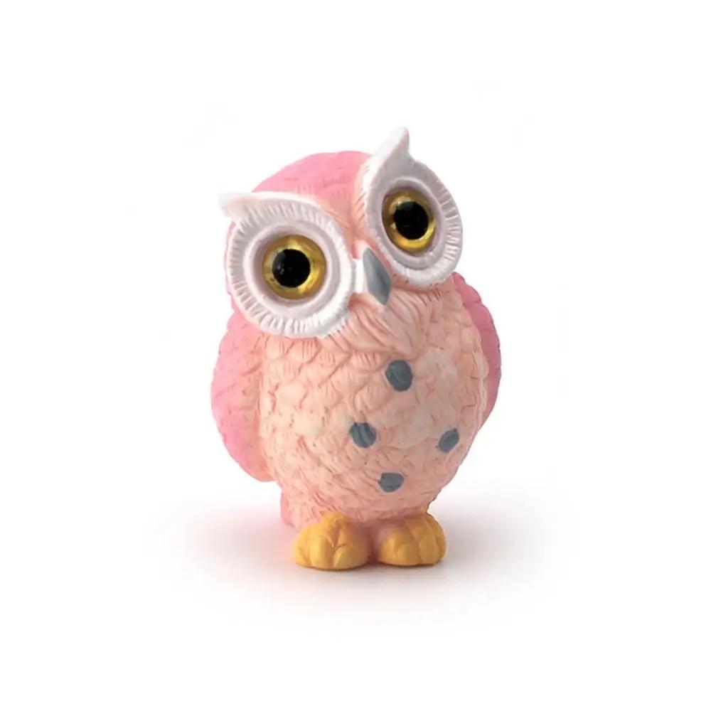 Funny Micro Landscape Simulation Owl Ornaments Resin Crafts Cartoon Owl Miniatures Cute Mini Ornaments Scene Decor