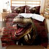 Dinosaur Pattern Personalized Design 3D Digital Printing Duvet Set Three-piece Bedding