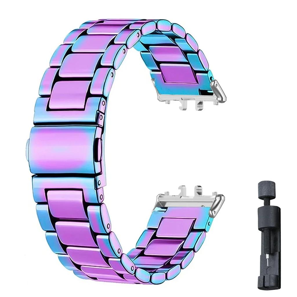 Samsung Galaxy Fit 3 İçin Paslanmaz Çelik Kordon Metal Bileklik Lüks İş Bandı Samsung Galaxy Fit3 SM-R390 Aksesuarları