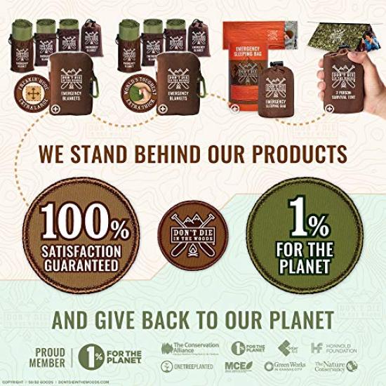 Tough Emergency Blanket Extra Thick Thermal Mylar Foil Space Blanket Waterproof Ultralight Outdoor Survival Gear for Hiking Camping Running Emergency