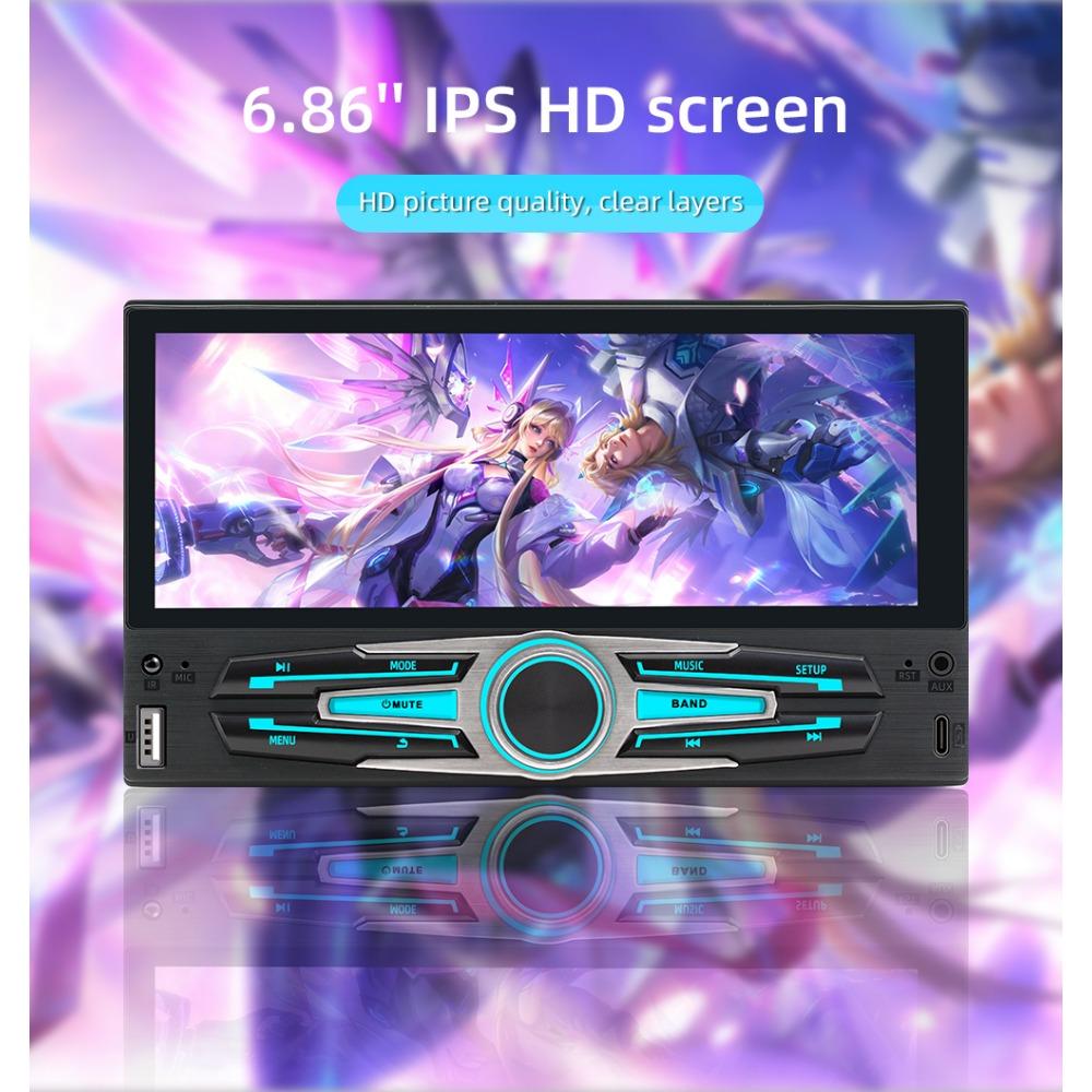 7-calowy samochodowy odtwarzacz MP5 z ekranem dotykowym i ekranem dotykowym 1 Din Radio samochodowe Carplay i Android Auto do uniwersalnego odtwarzacza multimedialnego radia samochodowego
