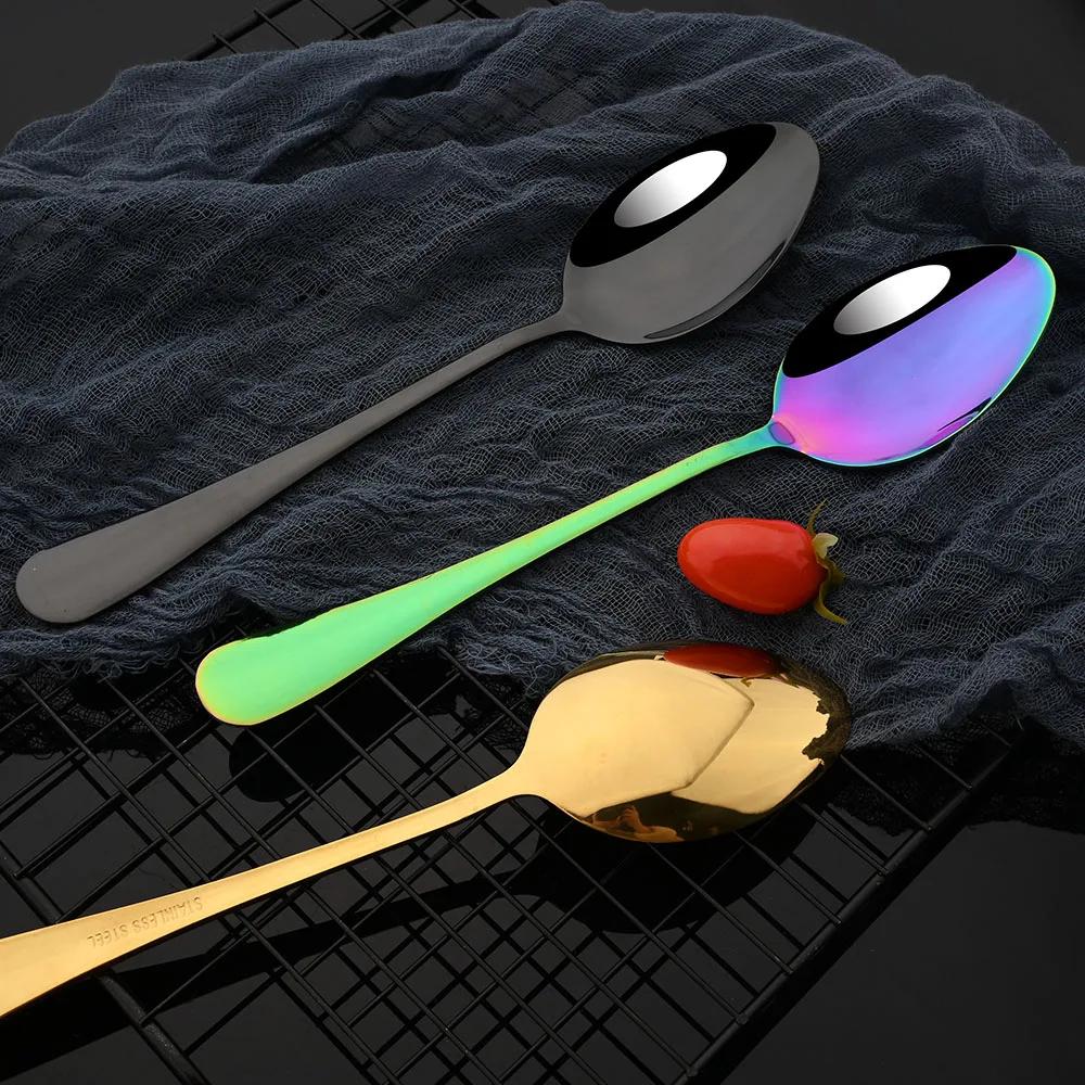24Pcs Black Gold Western Dinnerware Set Stainless Steel Cutlery Set Fork Knife Spoon Tableware Set Flatware Set Silverware Set