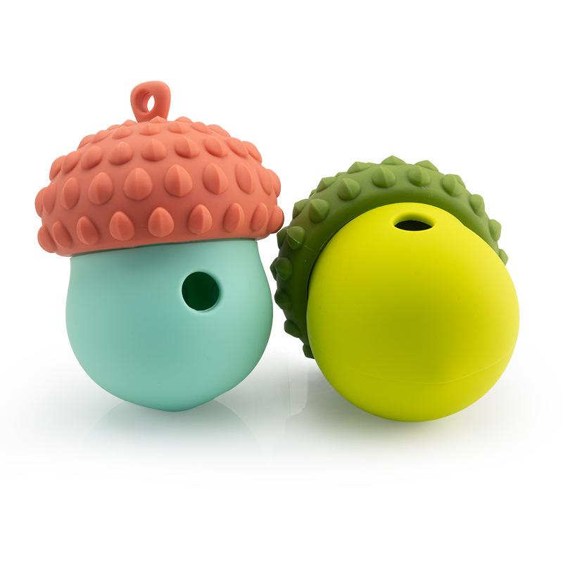 Silicone Tumbler Interactive Dog Toys Chew Balls Bite Resistant Easy To Clean Slow Feeding Dog Puzzle Feeder Puppy Accessories