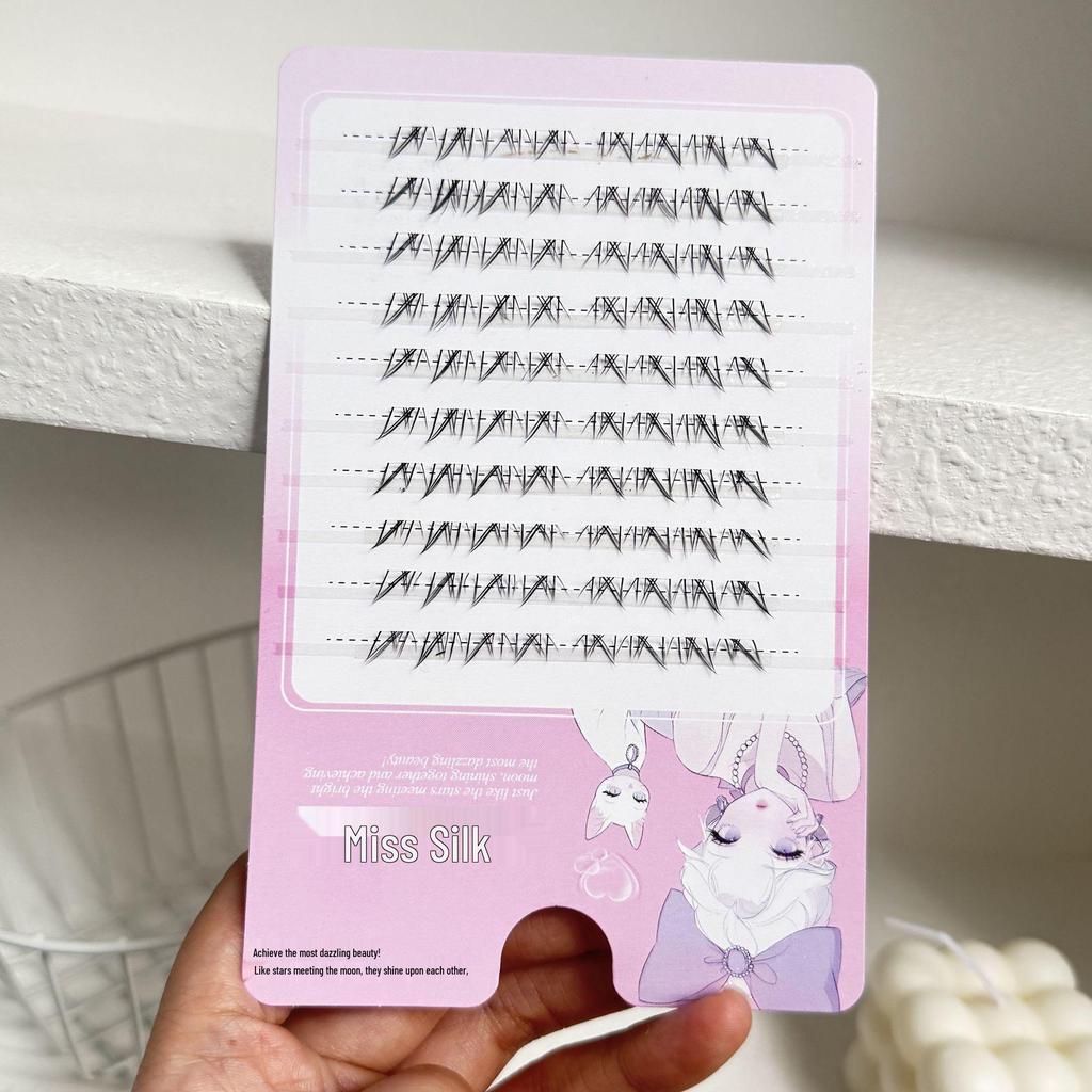 Hand-Painted Midsummer Night Natural Cluster False Eyelashes - Dense, Photogenic & Glue-Free