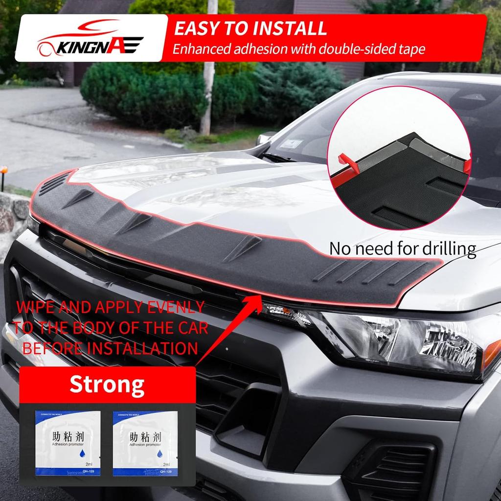 Hood Protector Compatible With -2026 Chevrolet Colorado Hood Shield TPE Hood Deflector Hood Guard For 2025 Chevy Colorado Accessories