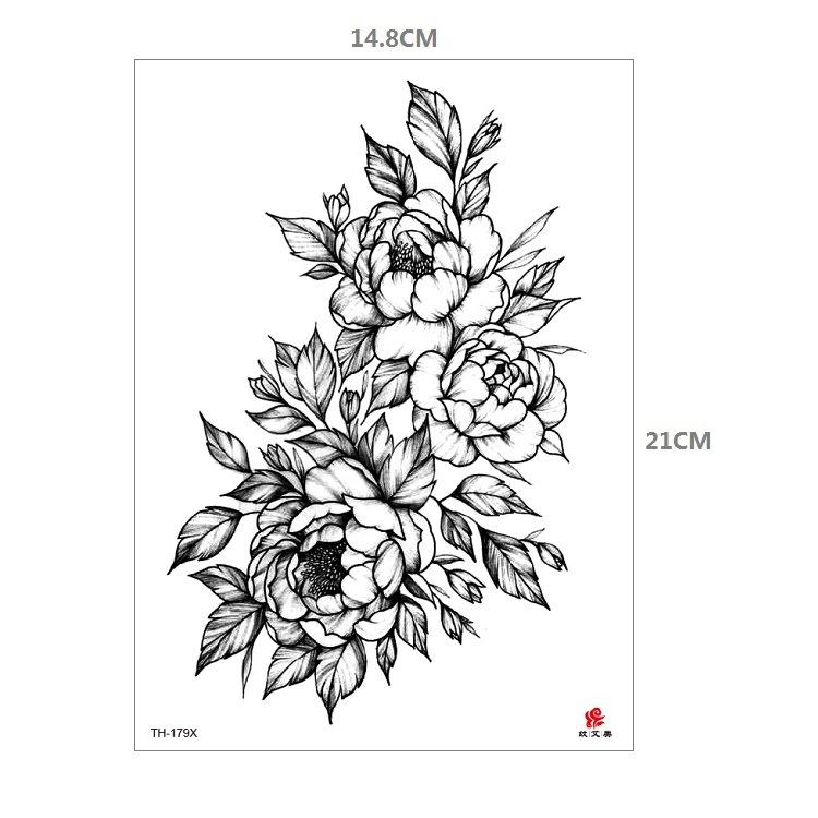 Tiger Tattoo Sticker Half Arm Lion Large Pattern Water Transfer Amazon Set