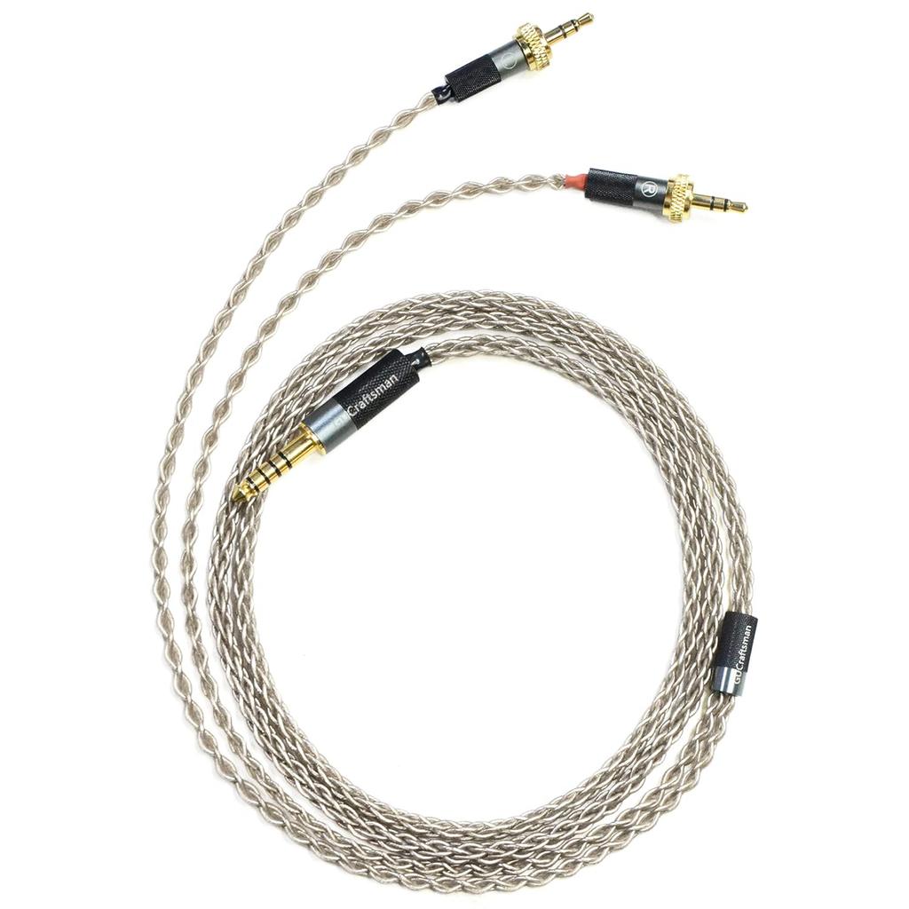 GUCraftsman 6N Monocrystalline Silver Headphone Upgrade Cable Compatible with 4Pin Sony and Cable/Replacement XLR/4.4mm/2.5mm MDR-Z7, MDR-Z7M2,