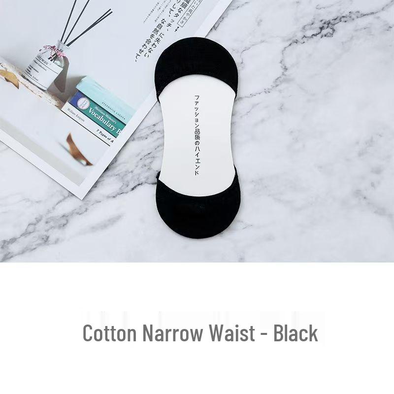 Women's Non-Slip Low-Cut High Heel Socks - Invisible, Cotton, Silicone Grip