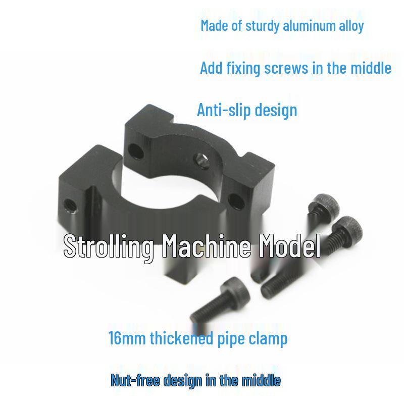 16mm Thickened Aluminum Pipe Clamp for Multi-axis Drone Model Accessories 16mm Thickened Pipe Clamp чёрный