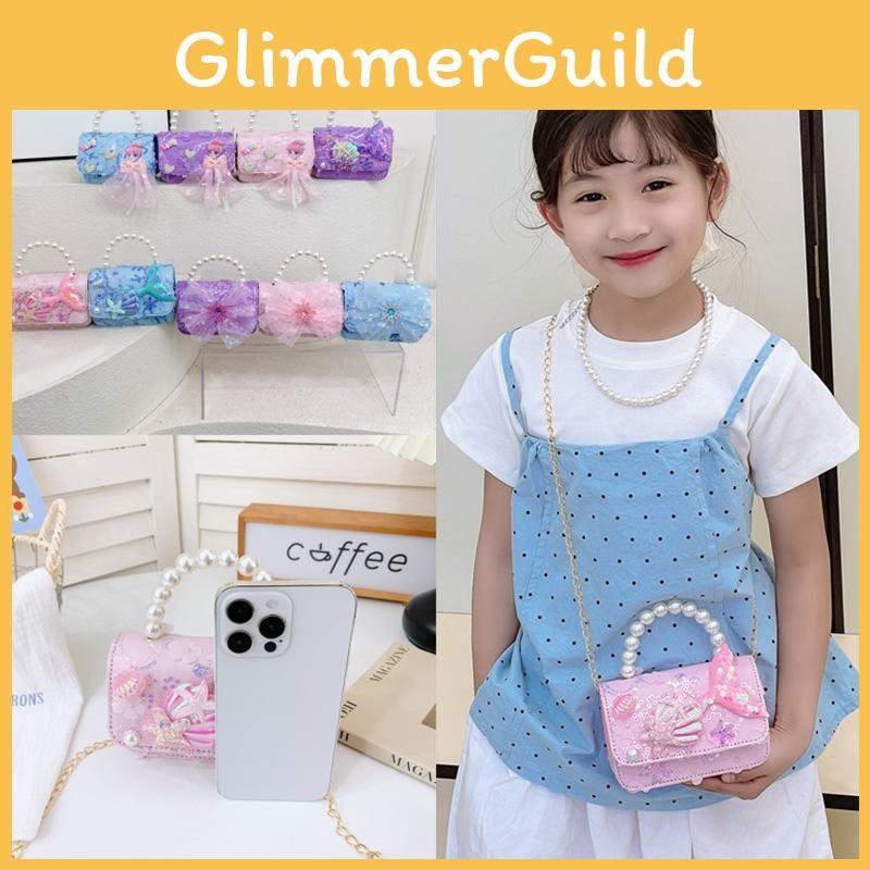 Snowflake Frozen Pattern Childrens Small Crossbody Bag With Material Sequin