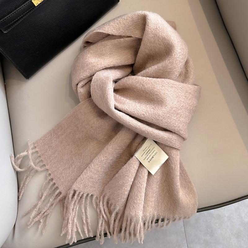 Autumn and winter new wool scarf women's light luxury high-end neck protection shawl couple scarf to keep warm