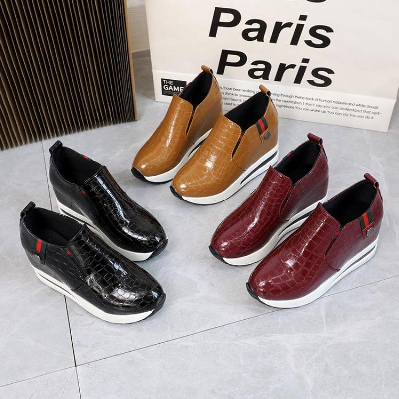 Women's Plus Size Solid Color Platform Loafers, Chunky Heel Casual Shoes