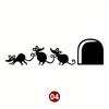 Lovely Mouse Black Car Decals Auto Window Bumper Body Removable Vinyl Decals Animal Auto Accessories Water-Repellent Ornament