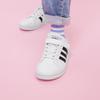 adidas Neo GRAND COURT C Hook and Loop Cushioning, Wear Resistant Low Top Skateboard Shoes White Black EF0109