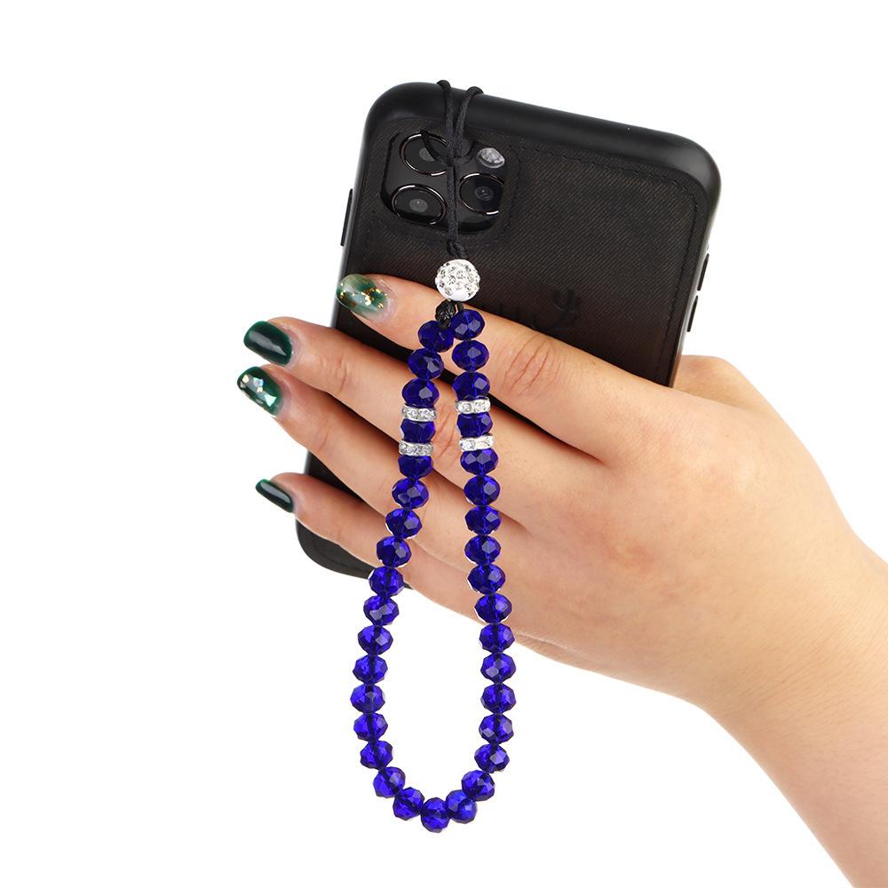 New s Colorful Crystal Phone Hanging Rope Creative Universal Phone Chain Wrist Strap Rope Bead Pendant Phone Lanyards