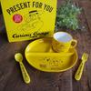 Curious George Lunch Set Mug Plate Cutlery Set Nicot Curious George Kitchen Baby Lunch Kids Tableware Character Gift Present LIC-0275 4-Piece