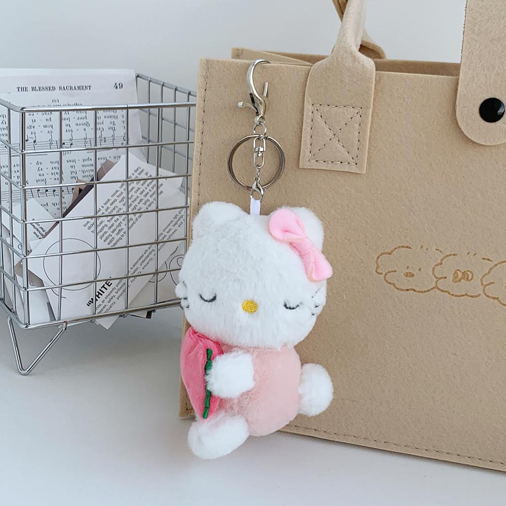 Adorable Cartoon Animal Plush Keychain Doll For Students Gift In Various Colors