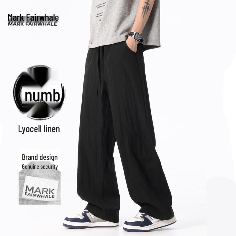 MARK FAIRWHALE Men s Tencel Straight Leg Casual Pants M