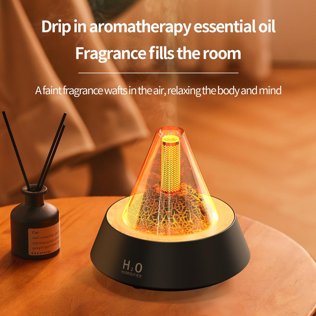 s Ultrasonic Flame Air Humidifier Essential Oil Aroma Diffuser Mini Night Light Aroma Humidifier