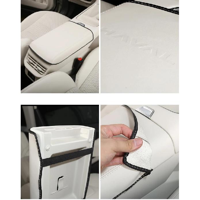 For Haval New H6 4th Gen 2025 2026 Car Styling Central Armrest Box Protective Leather Cover Anti-dirty Cover Auto Accessories