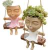 Exquisite Creative Resin Portrait Vase with Drainage, Perfect for Plants