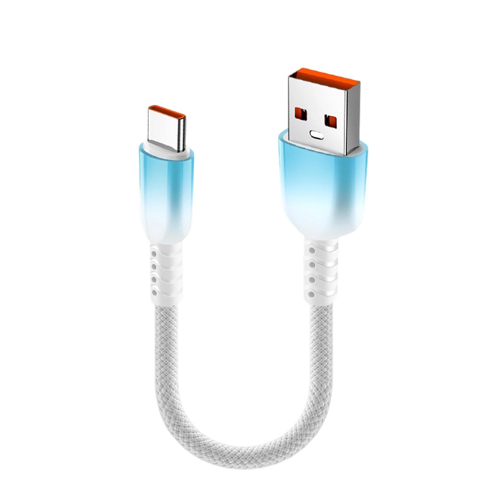 

Gradient Colored Short USB Type C Charging Cord Braided Nylon Cable High Charging Multi Device Support