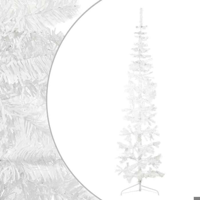 VidaXL Demi Sapin de Noël Artificiel Mince avec Support Arbre de Noël Décoration de Vacances Ornement de Fête Salon 344568