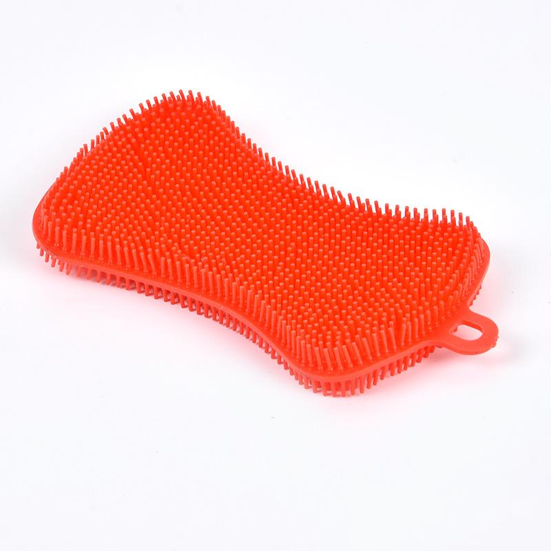 1/5Pc Silicone Dish Washing Brush Pot Pan Sponge Kitchen Cleaning Scouring Pad Vegetable Fruit Wash