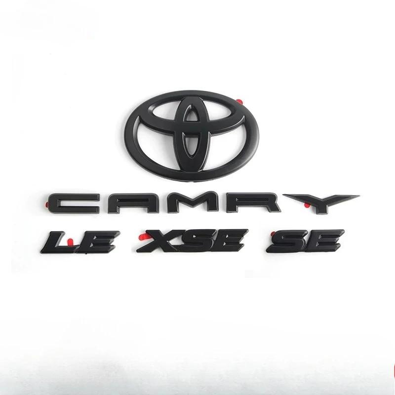 3pcs ABS Overlay Matt black for Toyota Camry 2018-2024 modified three-dimensional covering 3D SE XSE LE trunk sticker accessory