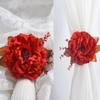 Cloth Flower Curtain Tie Backs Rose Curtain Tieback Clip Decorative Rope Holdbacks Window Buckle for Window Decoration