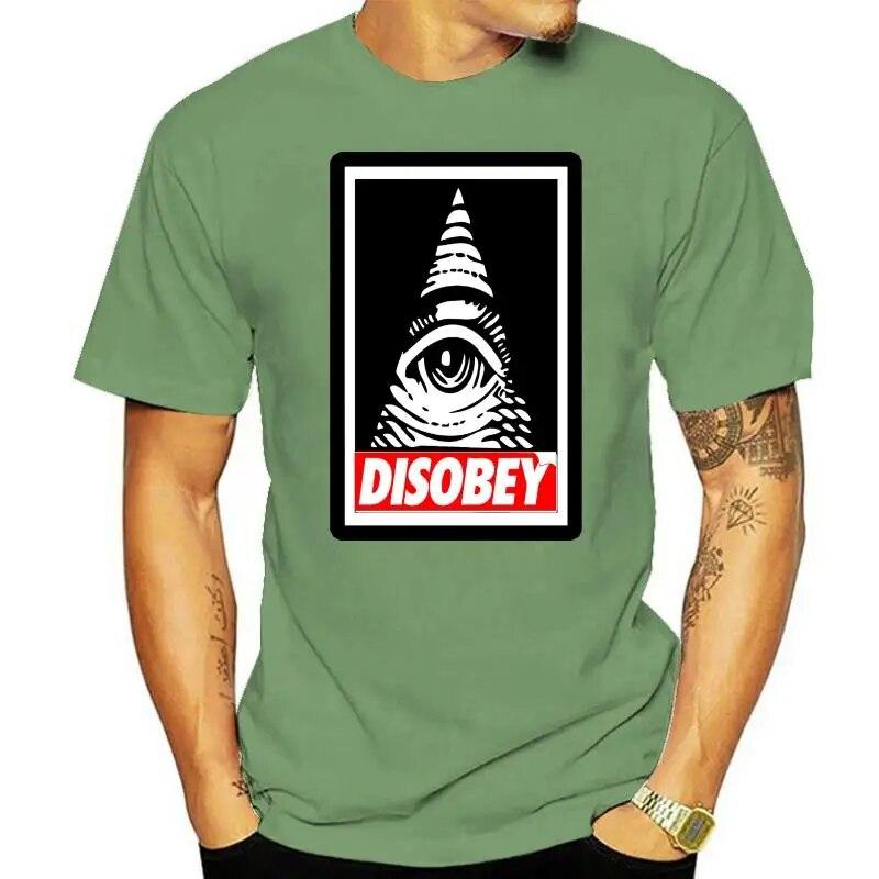 Disobey Anonymous Illuminati Eye Swag Hipster Vendetta Conspiracy Urban T-shirt Unisex-T-shirt Mode