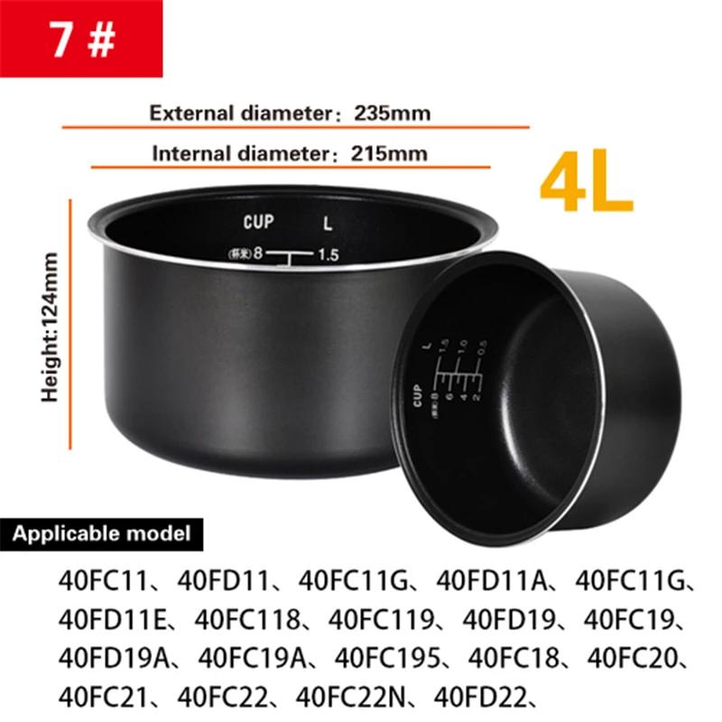 Rice Cooker Inner Container Non Stick Cooking Pot Replacement Accessories Kitchen Food Rice Cooker Liner Inner Pot Accessories