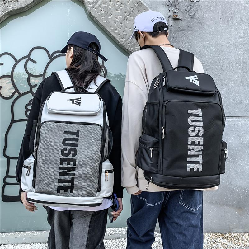 DELIXIONG Oxford Backpack Regular Unisex Gray/Black/Red DLX-SD-8305