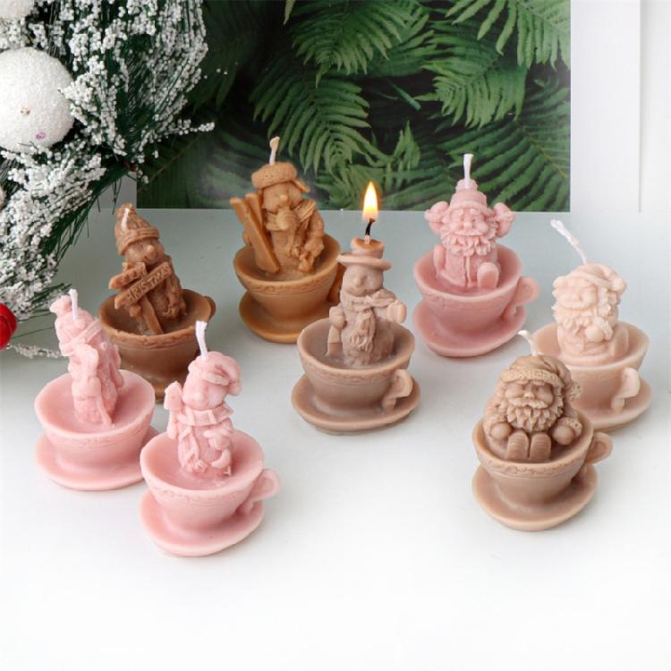 Festival Silicone Candle Mold Christmas Party Supplies Holiday Ornament Molds Suitable for Party and Home Decorations
