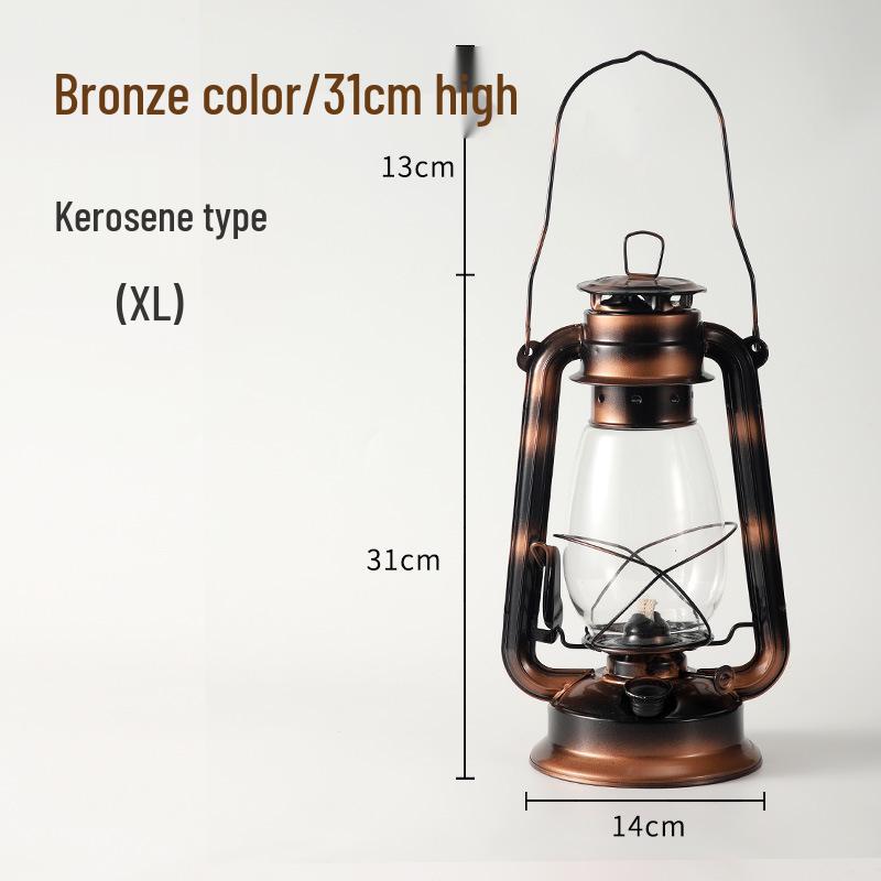 Retro Handheld Kerosene Lantern for Outdoor Camping and Decor