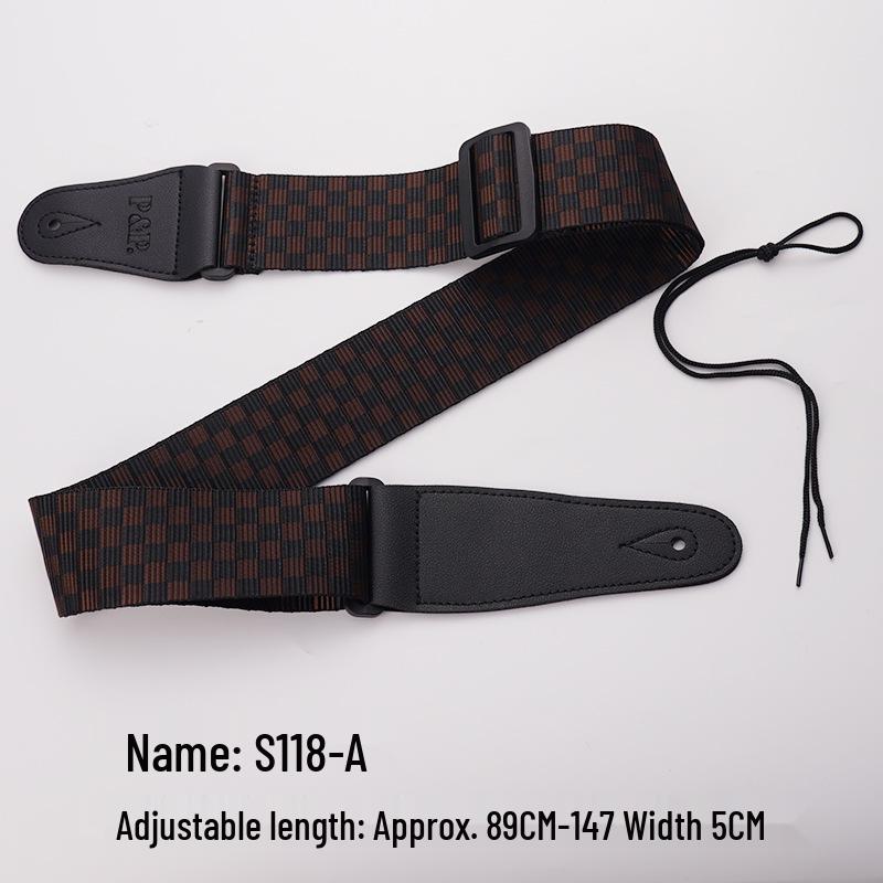Bakelite PU Leather Guitar Strap for Classical & Folk - Wide, Thick, Personalized Style