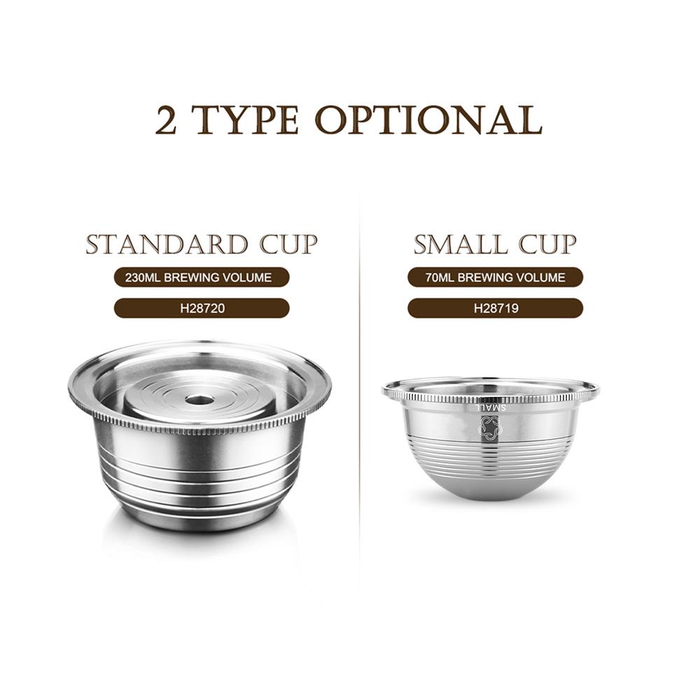 Stainless Steel Coffee Capsules Vertuoline Pod Filters Cup 70ml Brewing Volume Reusable Refillable Coffee Capsule