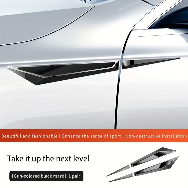 Car Emblems 2pcs Stainless Steel Car Side Conversion Stickers Car Mudguards with Adhesive Backing Universal Car Decals Creative And Cool Car Decals