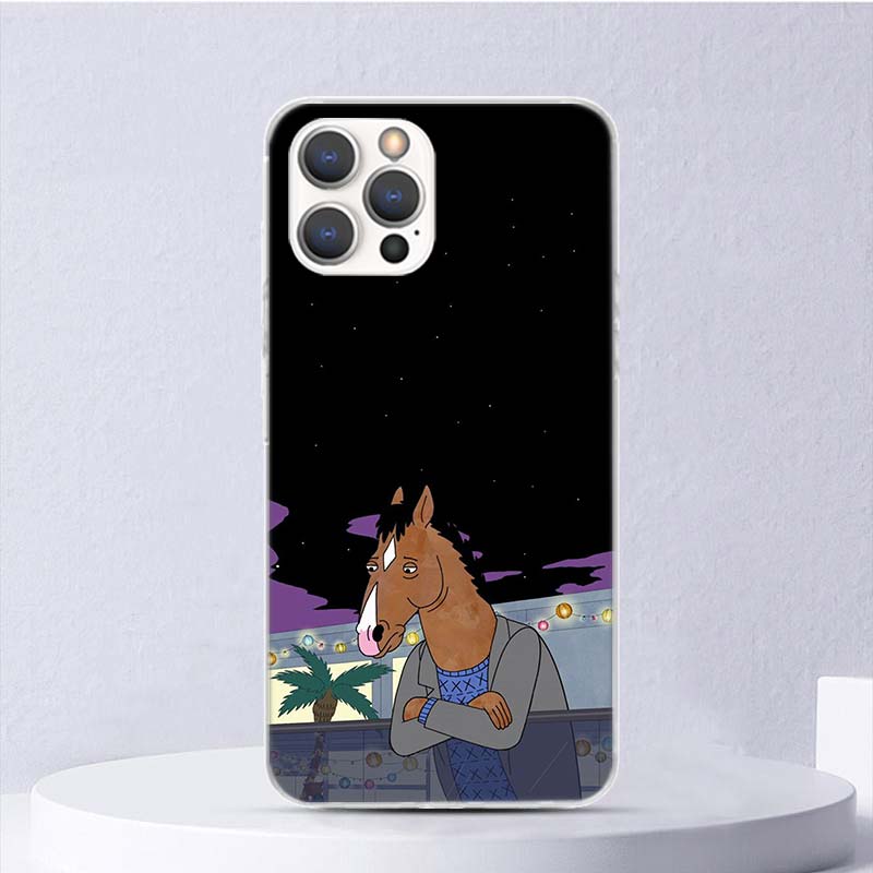 

Cartoon B-BoJack Horsemans Soft Case For iPhone 16 17 Air 16E 15 Plus 11 12 13 Mini 14 Pro Max Phone Cover Apple 7 8 SE Coque Fu iPhone 14 Pro Max