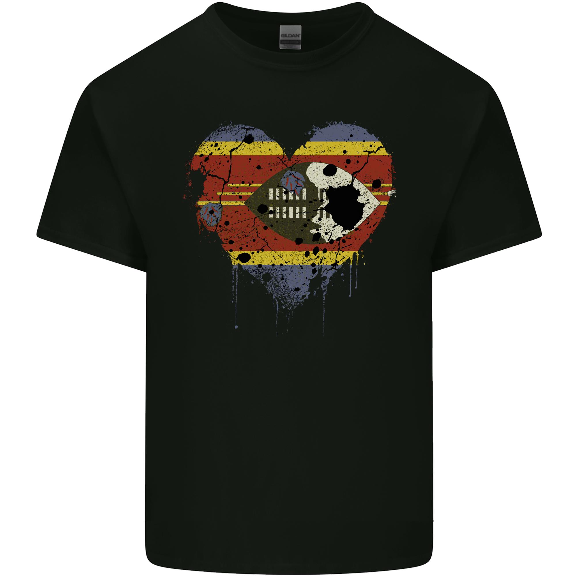 Love Swaziland Flag Swazi Day Football Unisexs Light Cotton TShirt S