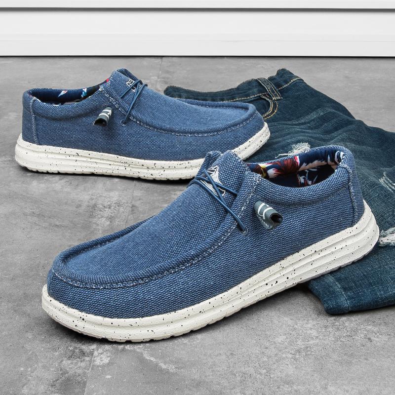 Large Size Fashion Men Canvas Casual Shoes Loafers Slip On Driving Shoes Moccasins Men Flats Shoes