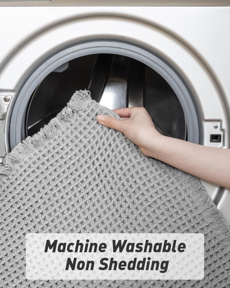 Bath Mats for Bathroom Super Absorbent Non Slip Floor Machine Washable Bathroom Rugs Rubber Backed Bathroom Mats