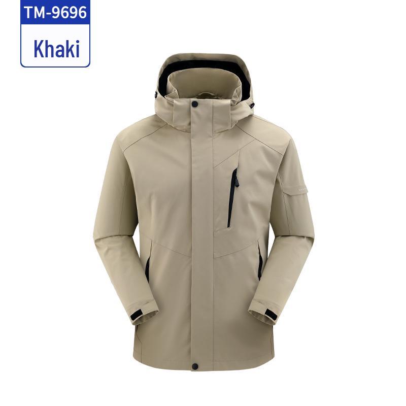 Custom Embroidered Three-in-One Hooded Mountaineering Jacket for Autumn/Winter XXXL