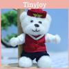 Adorable Plush Police Bear Keychain Cute Teddy Bear Pendant Soft Toy Accessory